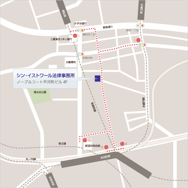 シン・イストワール法律事務所地図